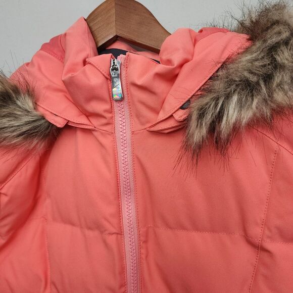 NEW Spyder Girls Atlas Zadie Synthetic Down Jacket Ski Snow Jacket Size 16 Peach - Picture 2 of 16